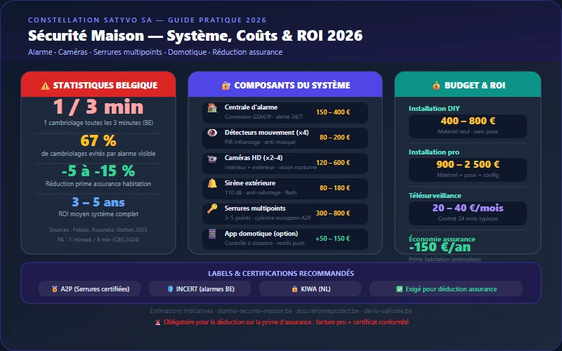 Alarme maison - Composants et installation 2026